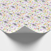 Schmetterling Weiße Lavendel Blüten Geschenkpapier (Ecke)