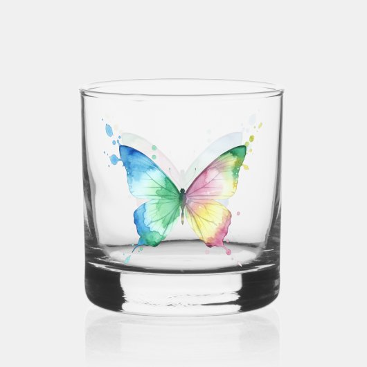 Schmetterling Whiskyglas (Vorderseite)