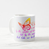 Schmetterling wie das Leben Kaffeetasse (Vorderseite Links)