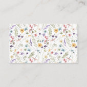 Schmetterling Wildblume Brautparty Rezept Anfrage Begleitkarte (Rückseite)