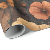 Schmetterling Wildblume Vintage (5) Geschenkpapier (Rolleneckpunkt)
