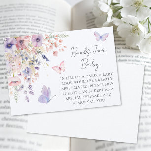 Schmetterling Wildblumen Baby Shower Bücher Karte