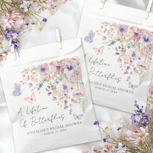 Schmetterling Wildblumen Brautparty Geschenktütchen