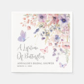 Schmetterling Wildblumen Brautparty Serviette (Vorderseite)