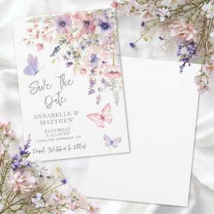 Schmetterling Wildblumen Hochzeit Save The Date