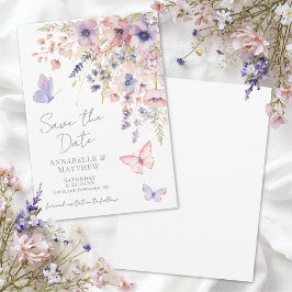Schmetterling Wildblumen Hochzeit Save The Date