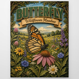 Schmetterling Wildblumenwiese POPCUT Postkarte