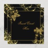 Schmetterling-Wirbel Einladung (Vorne/Hinten)