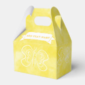 Schmetterling Zeichne benutzerdefinierte Gelbfärbu Geschenkschachtel (Rückseite)