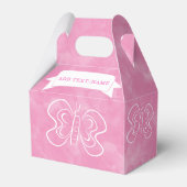 Schmetterling Zeichne benutzerdefinierte rosa Wass Geschenkschachtel (Rückseite)