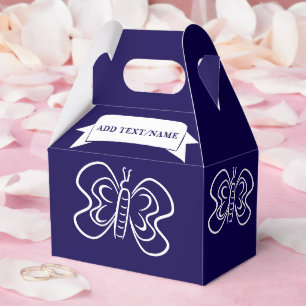 Schmetterling Zeichne Custom Blue Geschenkschachtel