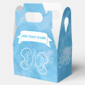 Schmetterling Zeichne Custom Blue Watercolor Geschenkschachtel (Geöffnet)