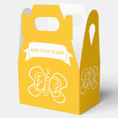 Schmetterling Zeichne Custom Yellow Geschenkschachtel (Geöffnet)