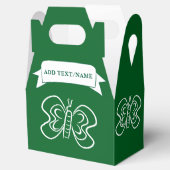 Schmetterling Zeichne kundenspezifisches Grün Geschenkschachtel (Geöffnet)