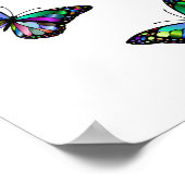 Schmetterling-Zitat zur Inspiration Poster (Ecke)