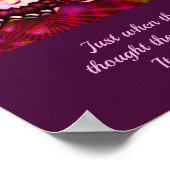 Schmetterling-Zitat zur Inspiration Poster (Ecke)