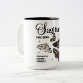 Schmetterling Zodiac Tracks/Sagittarius Zweifarbige Tasse (Vorderseite Links)