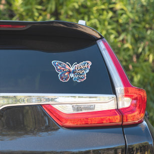 Schmetterling zum 250. Jubiläum der USA Aufkleber
