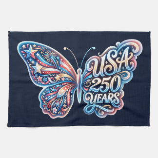 Schmetterling zum 250. Jubiläum der USA Geschirrtuch