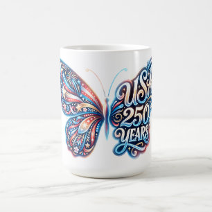 Schmetterling zum 250. Jubiläum der USA Kaffeetasse