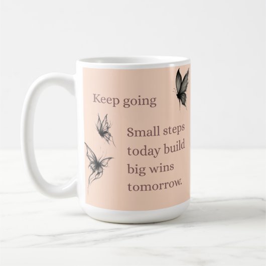 Schmetterling Zwei-Ton-Kaffeetasse Kaffeetasse (Links)