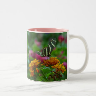 Schmetterling zweifarbige Keramiktasse Tasse