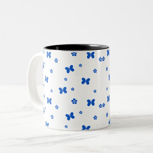 Schmetterling Zweifarbige Tasse (Vorderseite Links)