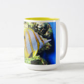 Schmetterling Zweifarbige Tasse (VorderseiteRechts)