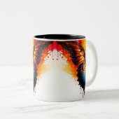 Schmetterling Zweifarbige Tasse (VorderseiteRechts)