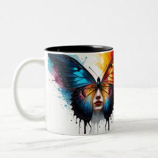 Schmetterling Zweifarbige Tasse