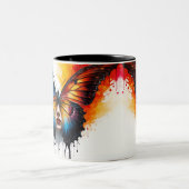 Schmetterling Zweifarbige Tasse (Mittel)