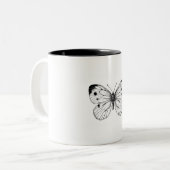 Schmetterling Zweifarbige Tasse (Vorderseite Links)