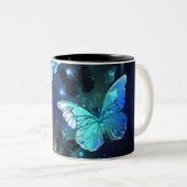 Schmetterling Zweifarbige Tasse (VorderseiteRechts)