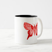 SCHMETTERLING. ZWEIFARBIGE TASSE (VorderseiteRechts)