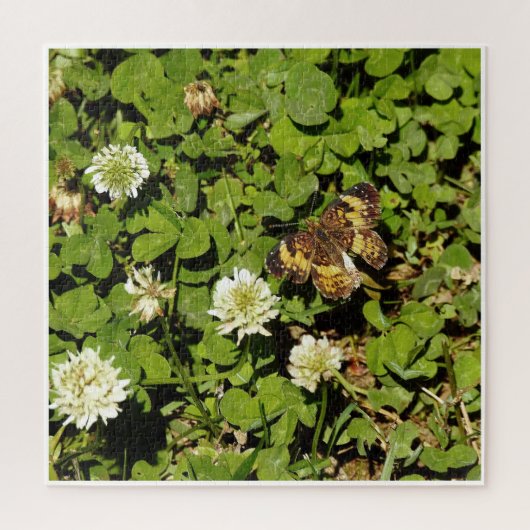Schmetterling zwischen Blumen Puzzle (Vertikal)