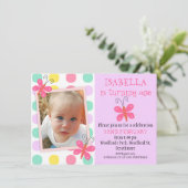 Schmetterlinge 1. oder 2. Party Einladung zum Gebu (Stehend Vorderseite)