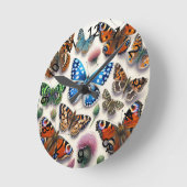 Schmetterlinge 2 runde wanduhr (Winkel)