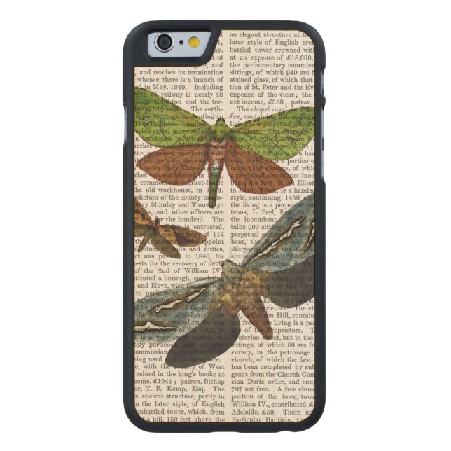 Schmetterlinge 4 carved wood iPhone hülle (Rückseite)