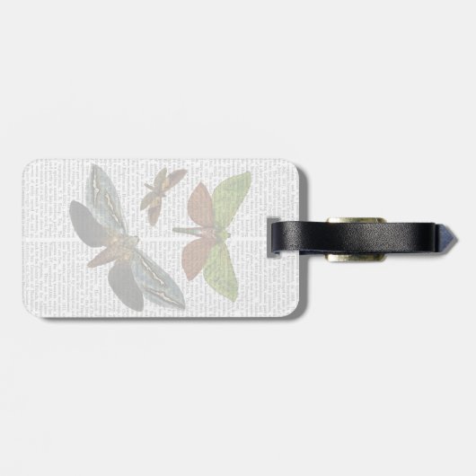 Schmetterlinge 4 gepäckanhänger (Rückseite horizontal)