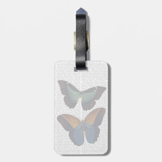 Schmetterlinge 5 gepäckanhänger (Rückseite vertikal)