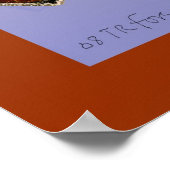 Schmetterlinge abstrakte blaue Malerei Poster (Ecke)