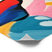 Schmetterlinge abstrakte Malerei. Poster (Ecke)