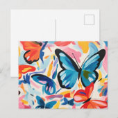 Schmetterlinge abstrakte Malerei. Postkarte (Vorne/Hinten)