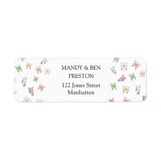 Schmetterlinge - adresskleber (Vorne)