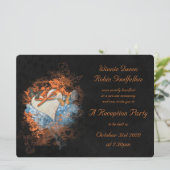 Schmetterlinge am Samhain-Empfang Einladung (Stehend Vorderseite)