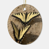 Schmetterlinge am Strand Keramik Ornament (Links)