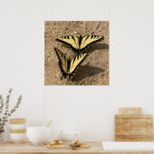 Schmetterlinge am Strand Poster (Küche)