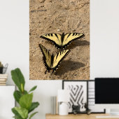 Schmetterlinge am Strand Poster (Heimbüro)