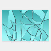 Schmetterlinge Aquamarin Geschenkpapier Set (Vorderseite 3)