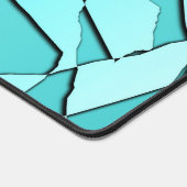 Schmetterlinge Aquamarin Schreibtischunterlage (Ecke)